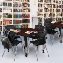 Regency Kee 48" Square Height Adjust Moblie Tabl TB4848MHAPCBK40BK