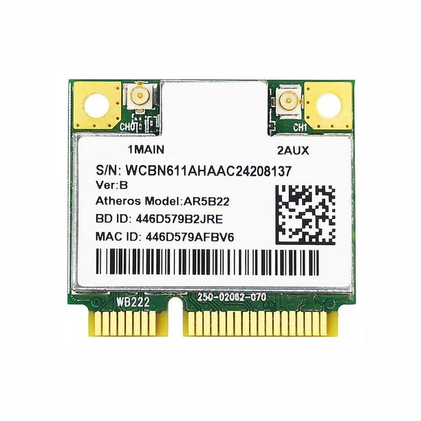 Tarjeta Wifi Inalámbrica Ar5B22 300Mbps Alta Velocidad Bluetooth 4.0 Transmisión Rápida Tarjeta De Red De Juego De Frecuencia Dual Universal Para Computadora Portátil Cateissary EL011724-00