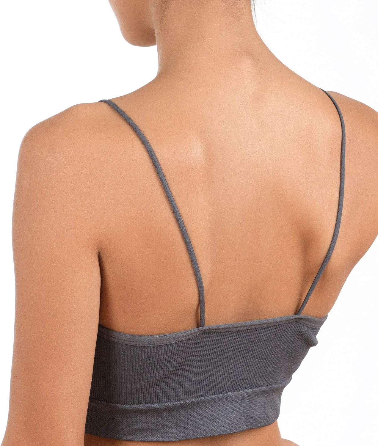 Alyce Ives Intimates Seamless Sleep Bras for Women Ribbed Wireless Padded Lounge Bra, Brights, XL, 5 Pack