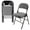 Gray, variant on Elama 4 Piece Metal Folding Chair with 2.2 Inch Padded Seats in Dark Blue