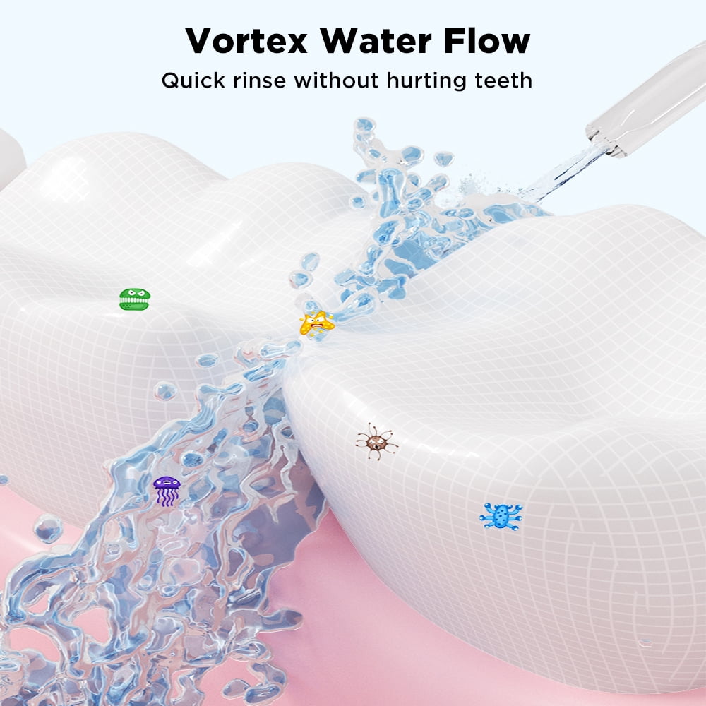 Portable Water Flosser for Teeth, Mini Travel Small Water Flosser, Cordless Oral Irrigator Dental Flossing for Teeth Cleaning, Telescopic Water Tank, Water Dental Flosser Kids Adults Braces
