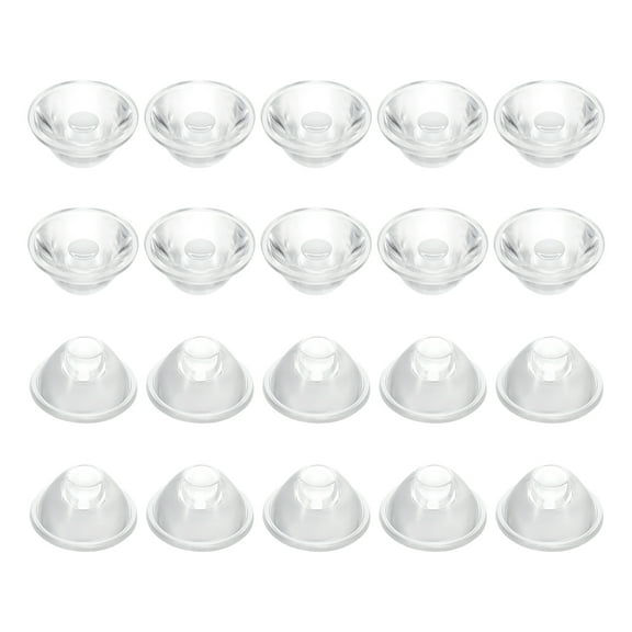 Uxcell 25 Degree 20mm High Power LED Lens, 20 Pcs LED Reflector Collimator Acrylic Optical PMMA Smooth Surface Lenses Focusing LED Lens for 1W LED Light Lamp Bulb Spotlight Panel, Clear