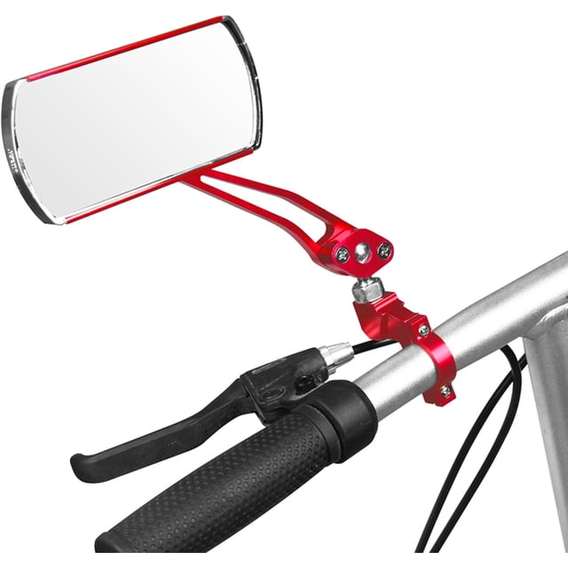 GFDYREE Rétroviseur de Vélo, une Paire de Rétroviseurs Arrière à Rotation 360° pour Guidon, Grand Angle - Rouge
