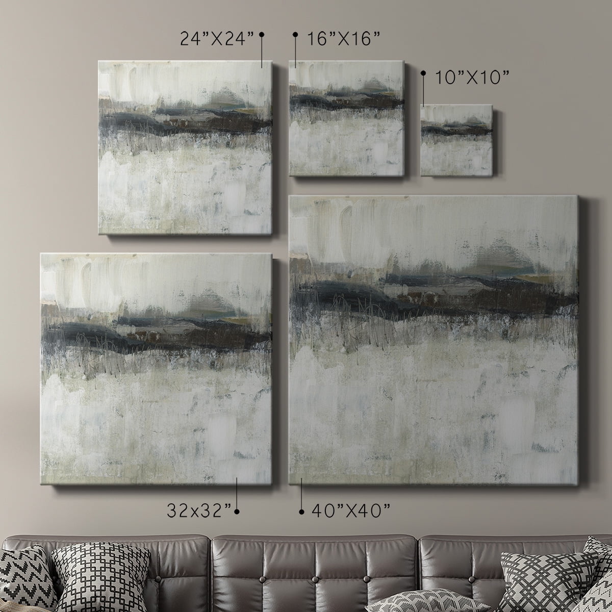 Wexford Home Neutral Horizon Line II-Premium Gallery Wrapped Canvas, 10" x 10" - Ready to Hang