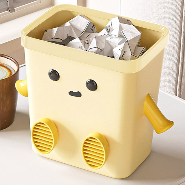 Desktop Garbage Can Mini Cute Sundries Bin Students Dormitory Desk With Lid Garbage Can Living Room Waste Paper Baskets