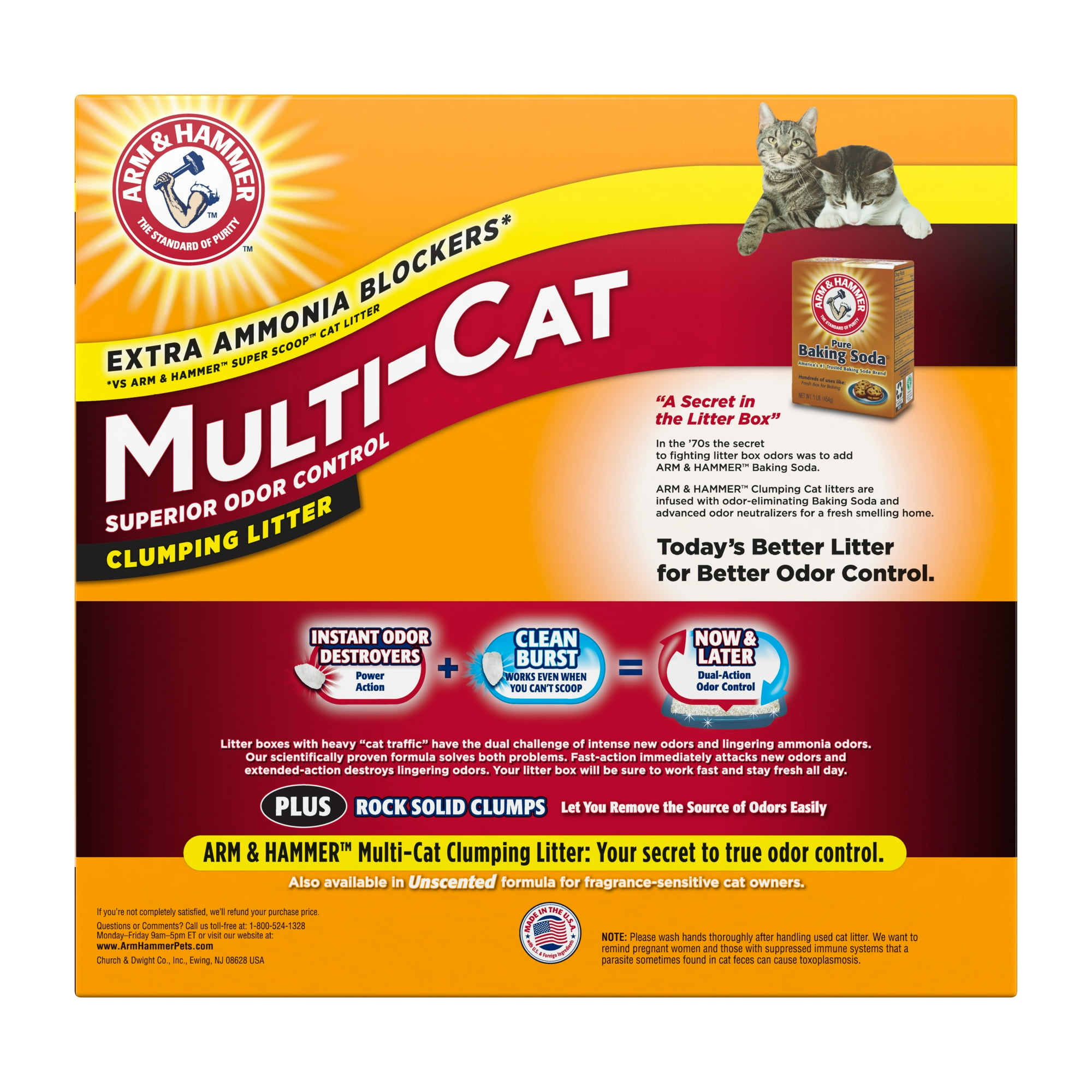 Arm Hammer MultiCat Clumping Litter Clean Burst Value Size