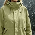 thumbnail image 5 of Vynhevius Womens Outdoor Jacket Solid Hooded Zip Up Windproof With Pockets, 5 of 6