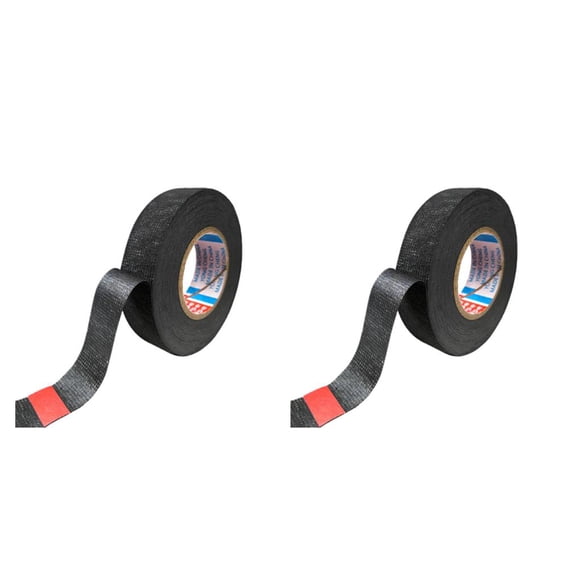 Scienceny Nueva cinta adhesiva de tela Coroplast tipo Tesa para arnés de cables ancho de telar de cableado 9/15/19/25/32MM longitud 15/25M cinta Negro 15mmx15m 2piezas Scienceny CBP130321