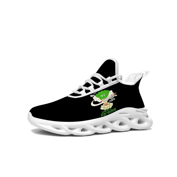 Zapatillas deportivas planas Rock Band para hombre y mujer, deportivas para correr, de alta calidad, con cordones, de malla, hechas a medida.