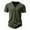 Olive Green, variant on WREESH Men's Casual Solid Color Three Button Pullover, Short Sleeve T-Shirt Top with a Classic Fit Olive Green