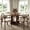 Walnut, variant on Round Dining Table Set for 4-6 People, 47" Wooden Dining Room Table and Chairs, Space-Saving Circle Dinner Table Set for Kitchen, Living Room