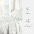thumbnail image 5 of Noble Linens 4 Piece 300TC Cotton Printed Sheets, Wild Garden White, Full, 5 of 10