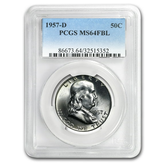 1957-D Franklin Half Dollar MS-64 PCGS (FBL)