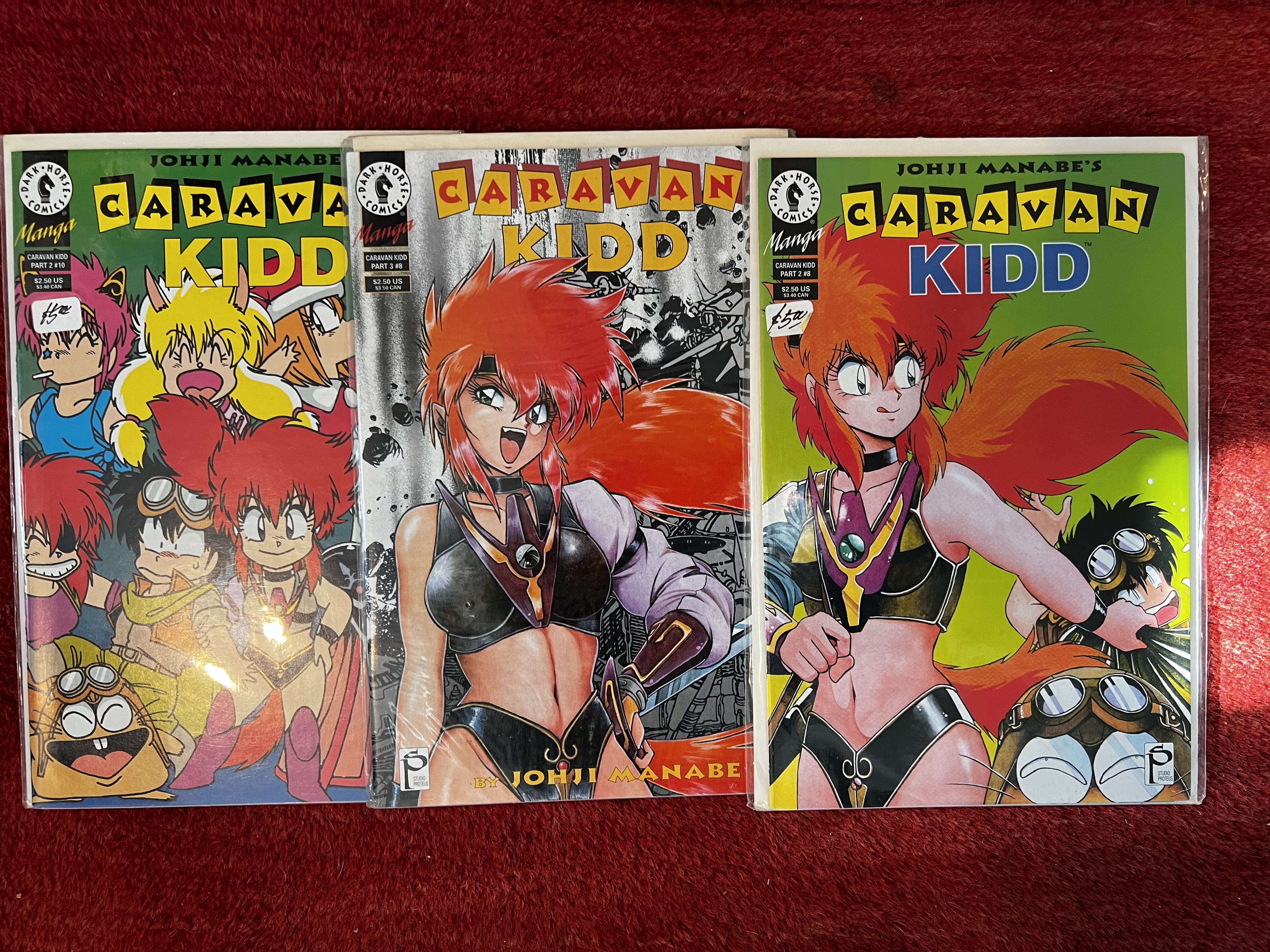 Johji Manabe Caravan Kidd Part 2 ##8, #10 Part 3 #8 MANGA ANIME Comic Book Lot