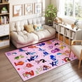 thumbnail image 3 of Janvonne Ocean Animal Alphabet Kids Area Rug - Soft ABC Learning Carpet,Non-Slip Washable Play Mat for Nursery Playroom Bedroom,5x7ft,Pink, 3 of 9