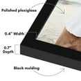 thumbnail image 3 of Americanflat 10x20 Picture Frame with Polished Plexiglass Streamline Collection Thin Border Wall - Black, 3 of 8