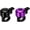 2PCS-Black-Purple, variant on Bike Bell Aluminum Mini Bicycle Bells with Loud Crisp Clear Sound Bike Ring Bell Bike Accessories for Adults Children Road Mountain Bike