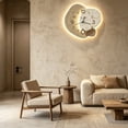 thumbnail image 1 of shyuyusa 15.75In Modern Lighted Quartz Wall Clock, Adjustable Background Lighting, Silent Timing Accessory for Bedroom Dining Room Wall Layout, 1 of 7