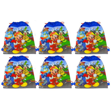 Disney Disney Mickey Mouse and the Roadster Racers Non Woven Sling Bags (6pc Set) Novelty Character