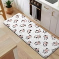 thumbnail image 5 of White Cow Happy Cow Pattern Kitchen Rug Mat,Kitchen Runner Rugs Non Skid Washable,Decorative Kitchen Floor Mats for Kitchen,Sink,Laundry,17"x47.2", 5 of 7