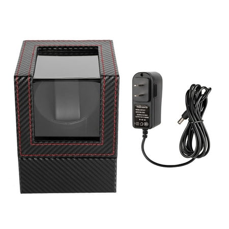 Single Automatic Watch Winder With Quiet Motor Wristwatch Display Case Box 100-240V (US)