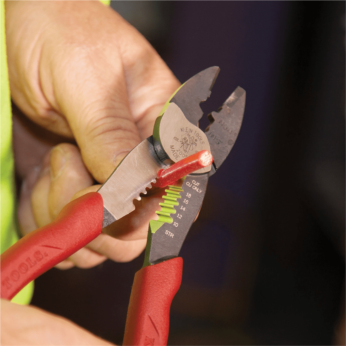 Klein Tools Forged Steel Wire Crimper, Cutter, Stripper