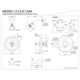 thumbnail image 5 of Kingston Brass KB3630AX Restoration Single-Handle Pressure Balanced Tub and Shower Faucet, Matte Black, 5 of 7