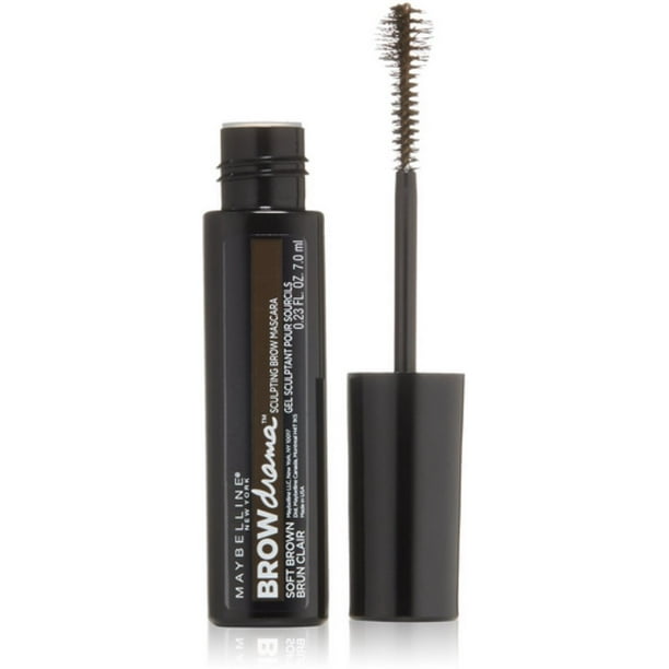 Maybelline Brow Drama Sculpting Eyebrow Mascara Makeup, Soft Brown, 0.
