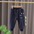 thumbnail image 3 of WOLLED Infant Boy Dinosaur Sweatpants Cute Elastic Dinosaur Cotton Pants One-Piece Fleece Sweatpants for Toddler 5 Months to 6 Years, 3 of 6