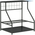 thumbnail image 2 of Outsunny Garden Tool Organizer for Garage, 3 Tier Yard Tool Storage Rack with Hooks, Blue, 2 of 9