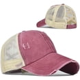 thumbnail image 1 of Gorras de Béisbol, Gorra de Béisbol Ajustable Vintage, Cruz Recortada en la Espalda, Ajustable para Hombres y Mujeres, 1 of 4