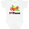 thumbnail image 3 of Inktastic I Love Planes Cute Airplane Boys or Girls Baby Bodysuit, 3 of 5