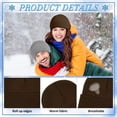thumbnail image 3 of Paquete de 3 gorros unisex de invierno con diseño de calavera, gorros de punto con puños enrollables, gorros para hombres y mujeres al aire libre, 3 of 7