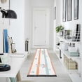 thumbnail image 4 of Yayeee Runner Rug for Bedroom 2'x6' Machine Washable Hallway Non Slip Mat, Orange Nautical Pattern, 4 of 8