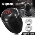 thumbnail image 1 of 6-Speed Type-R Style Black Aluminum Car Gear Shift Shifter Knob M8/M10 Universal, 1 of 6