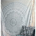 thumbnail image 3 of Original Silver Ombre Poster Tapestry Mandala Art Hippie Wall Hanging Bohemian Bedspread Metallic Shine Tapestries 30"x40", 3 of 6