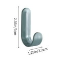 thumbnail image 3 of Nkmbld 6PC Adhesive Towel Hooks for Bathrooms, Household Plastic Hooks No Punch Non Marking Hanging Buckle Strong Load Bearing Sticky Wall Hooks, Green, 3 of 8