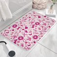 thumbnail image 3 of Pink Breast Cancer and Love Flannel Non Slip Door Rugs,Washable Door Mats Indoor,Decorative Door Mats,Dirt-Resistant and Absorbent Doormat for Entrance,Bedroom,Kitchen,Bathroom,23.5x16in(60x40cm), 3 of 5