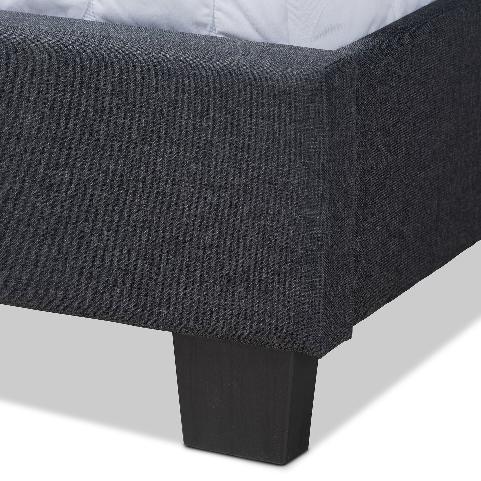 Baxton Studio Ansa Modern and Contemporary Dark Gray Fabric Upholstered Full Size Bed