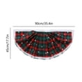 thumbnail image 3 of yulier Christmas Plaid Pleated Fan Flag, Checkered Bunting Banner Half Fan Flag, Christmas Decorations Indoor Outdoor, Christmas Party Home Porch Yard Decor, 35.4"x17.7", 3 of 6