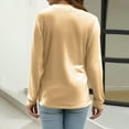 thumbnail image 4 of Holzkary Henley Long Sleeve Shirts for Women, Lightweight Long Sleeve Tops for Women Loose Fit Basic Pullover with Button Long Sleeve Tops 2025 Autumn Womens Neck T Shirts Casual Shirts Uk Khaki S, 4 of 9