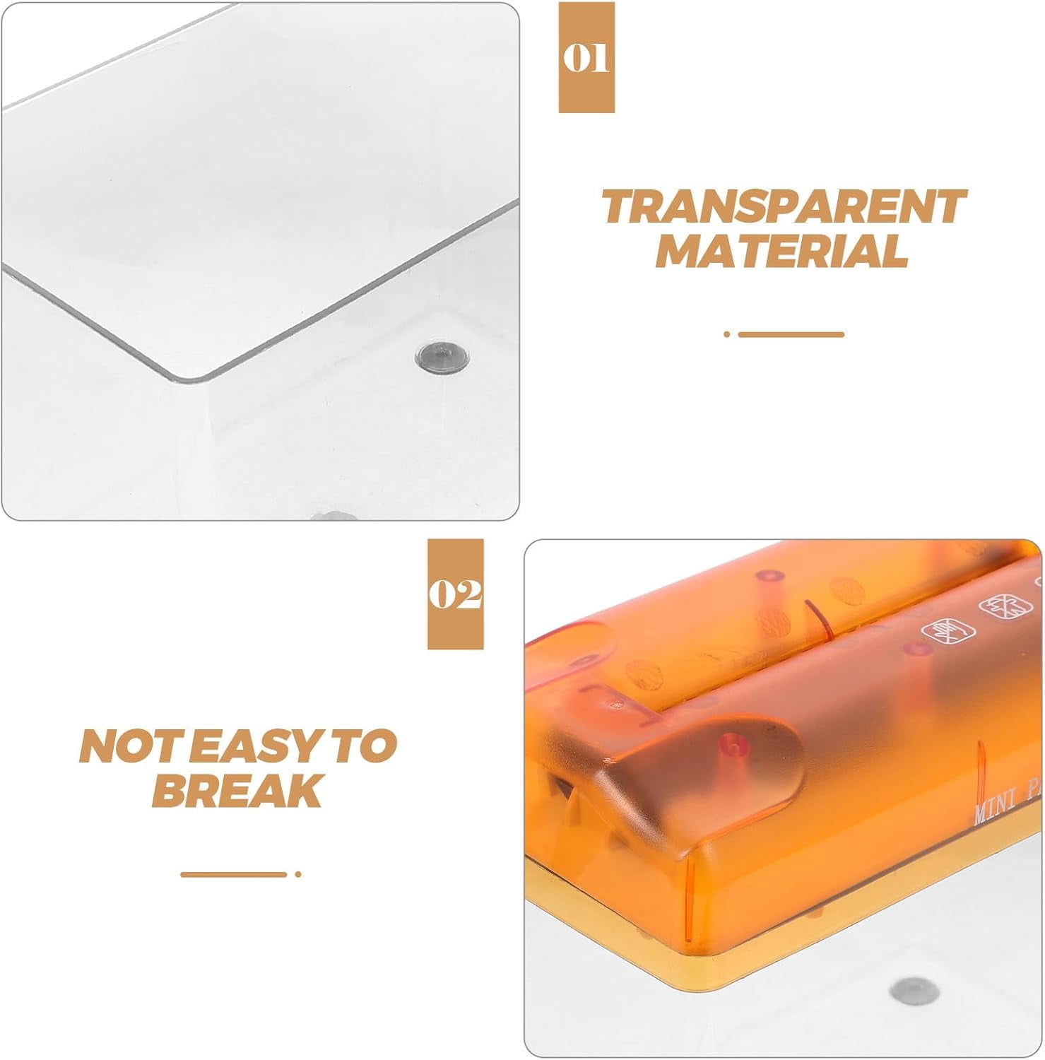 Mini Manual Handheld Paper Shredder, Orange Portable Document Cutter for Home Office Use, Desktop A6 Paper Cutting Tool for Bills, Notes, and Photos