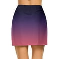 thumbnail image 6 of Women's Summer Ruffle Short Double Layer Gradient Color 2 In 1 Shorts Comfy Dailywear Beach Vacation Workout Running Sports Skirts,Dark Purple,M, 6 of 6