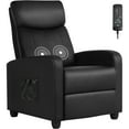 thumbnail image 1 of Comhoma Push Back Massage Recliner with Footrest, Black, 1 of 11