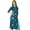 Blue, variant on Bimba Women Blue Floral Printed Straight Kurti Button-Down Kurta Summer Blouse