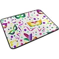 thumbnail image 2 of Coolnut Mardi Gras Door Mats Non-Slip Washable Indoor Outdoor Entrance Welcome Floor Mat for Kitchen Bathroom Bedroom Home Decor,23.6"x15.7", 2 of 6