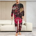 thumbnail image 6 of Hazbin Hotel Men's Hooded Jumpsuit - Zip Up One Piece Pajamas Soft Cozy Winter Warm Plush Loungewear, 6 of 8