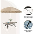 thumbnail image 5 of Sophia&William 7 Pieces Aluminum Alloy Patio Dining Set Table and Chairs Set for 6 - Black, 5 of 7