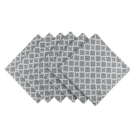 

Gray Lattice Napkin - Set of 6