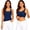 Navy, variant on WAYUTE Tank Tops for Women with Built in Bras Wireless Camisole Top Seamless Slim Fit Solid Color Breathable Layering Top,Silver,4XL